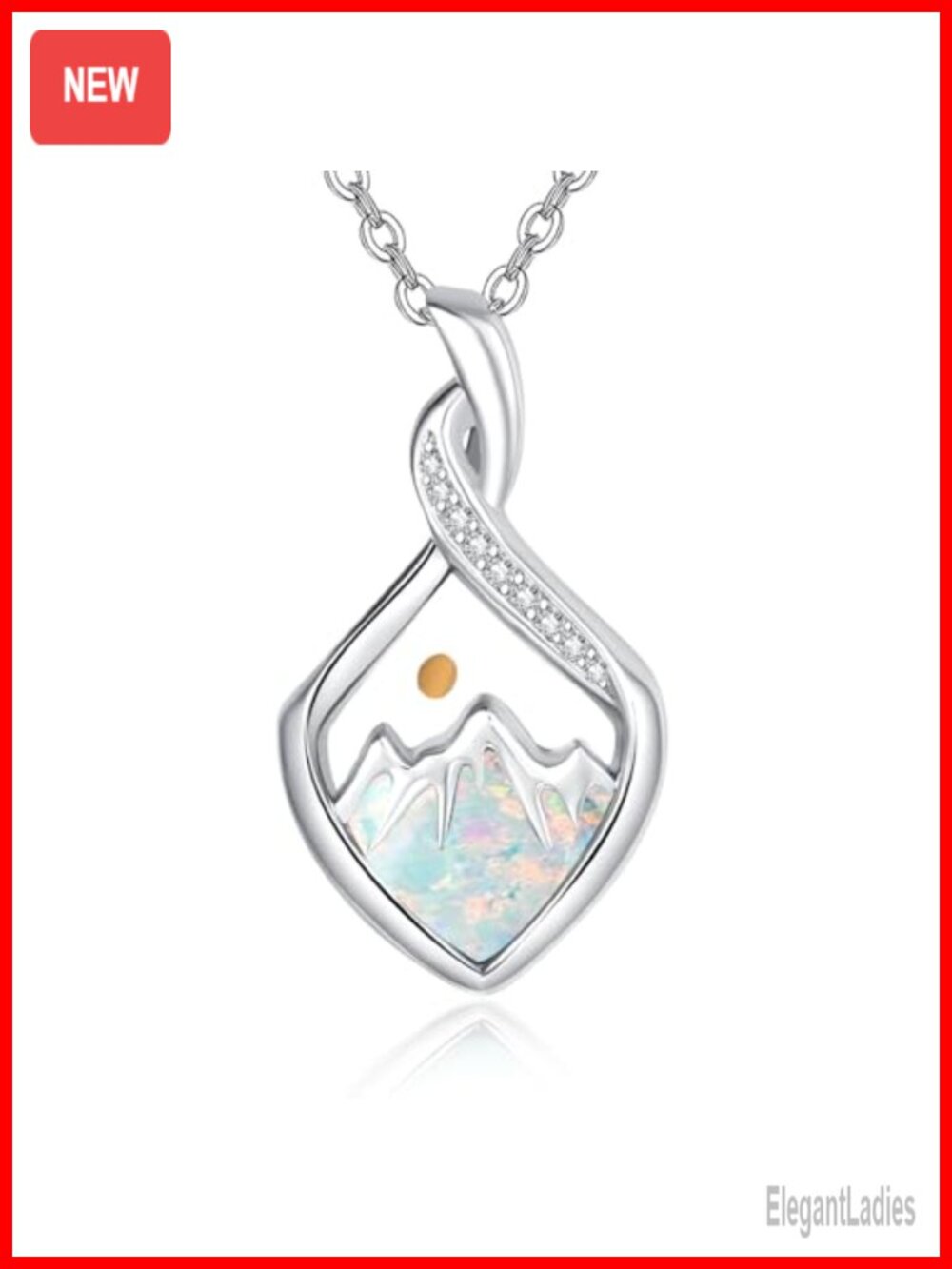 925 Sterling Silver Mustard Seed Mountain Necklace 18in Faith Pendant